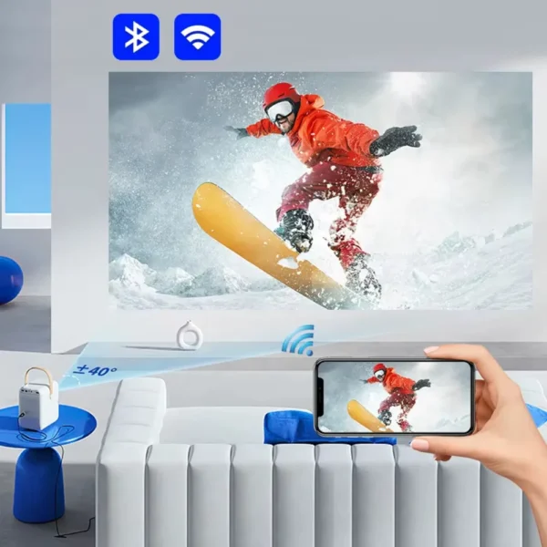 Wanbo T6 MAX 4K 1080P Android 9.0 Mini 650ANSI Lumens 2+16G 5G Wifi BT5.0 Projector AI Voice Home Theater - Image 6