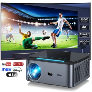 XIWBSY 8k Smart Projector AutoFocus Portable Projector 4K with WIFI Bluetooth 1080P Home Movie Theater Beamer Outdoor Proyector