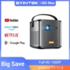 BYINTEK U80 Max Projector 3D 4K Cinema Android 11.0 WiFi Mini Portable 1080P Home Theater Video DLP Projector with Battery