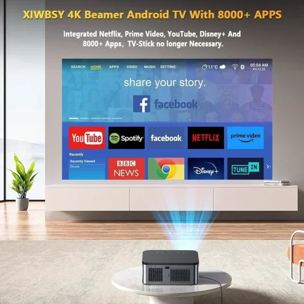 XIWBSY 8k Smart Projector AutoFocus Portable Projector 4K with WIFI Bluetooth 1080P Home Movie Theater Beamer Outdoor Proyector - Image 2