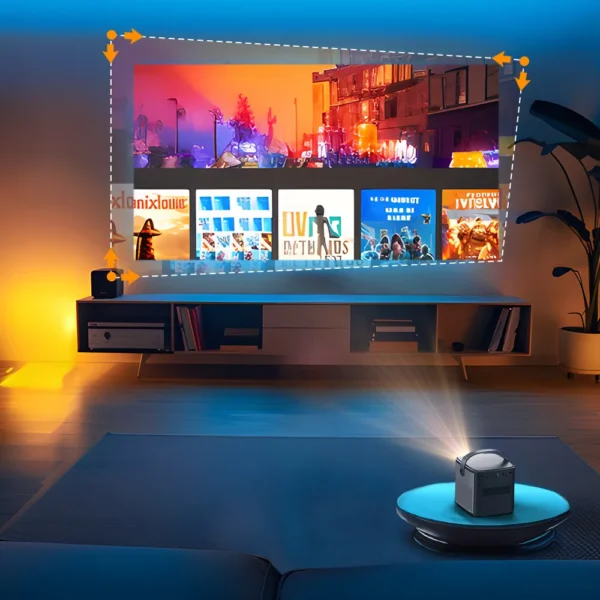 BYINTEK U80 Max Projector 3D 4K Cinema Android 11.0 WiFi Mini Portable 1080P Home Theater Video DLP Projector with Battery - Image 6